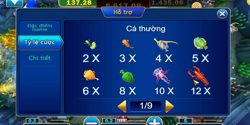 Tỷ lệ cược trong bắn cá Jackpot